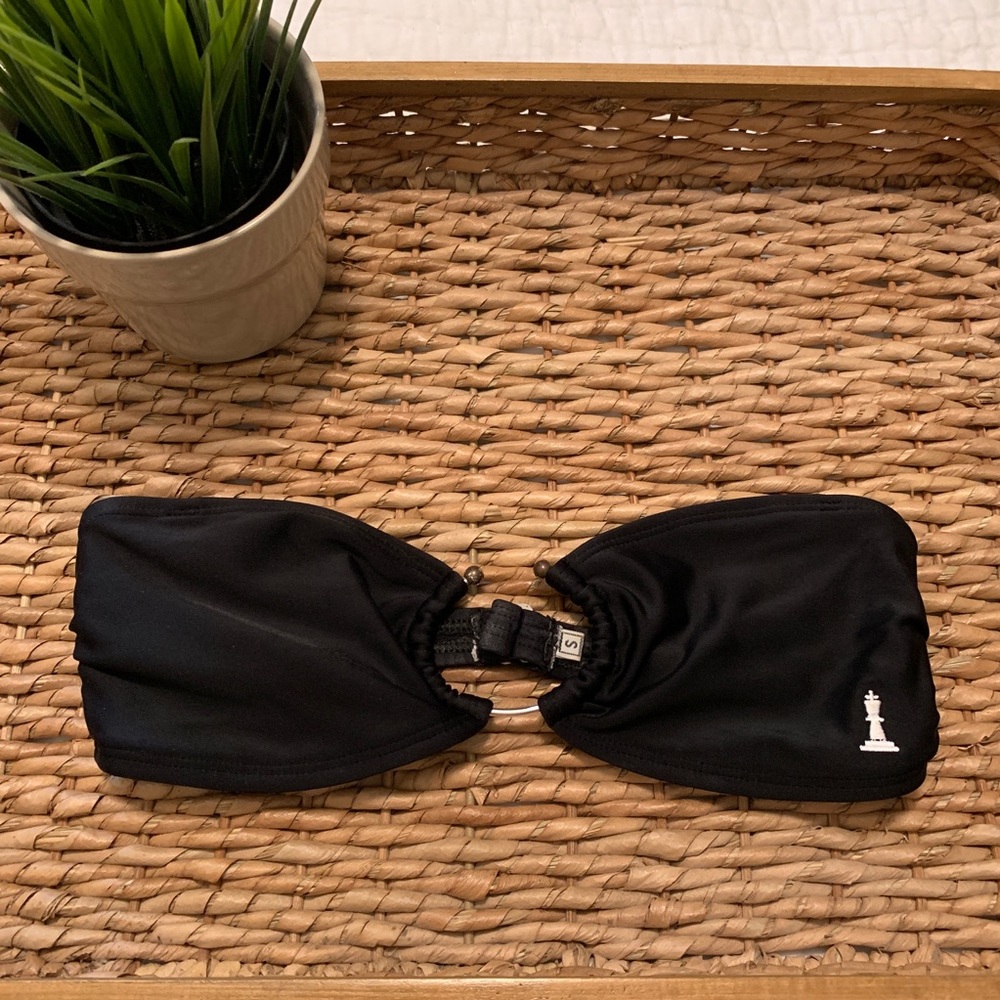 Black Strapless Bikini Top